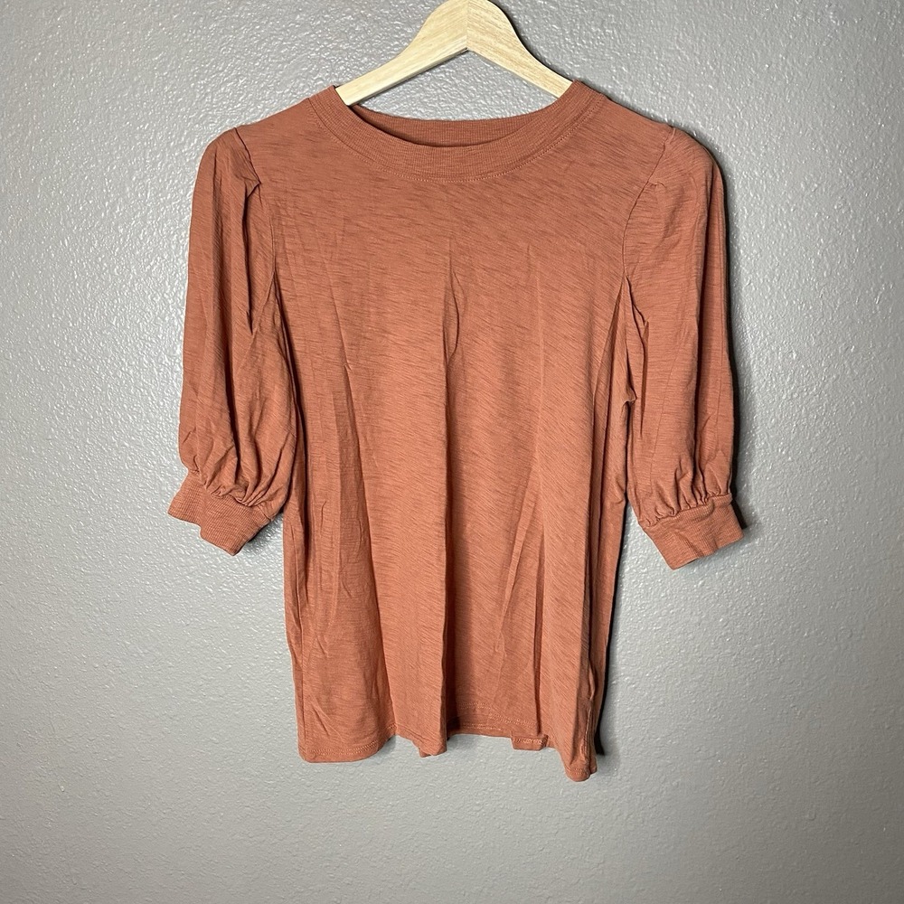 Nation LTD top Orange Loren Balloon sleeves Women's Size Small